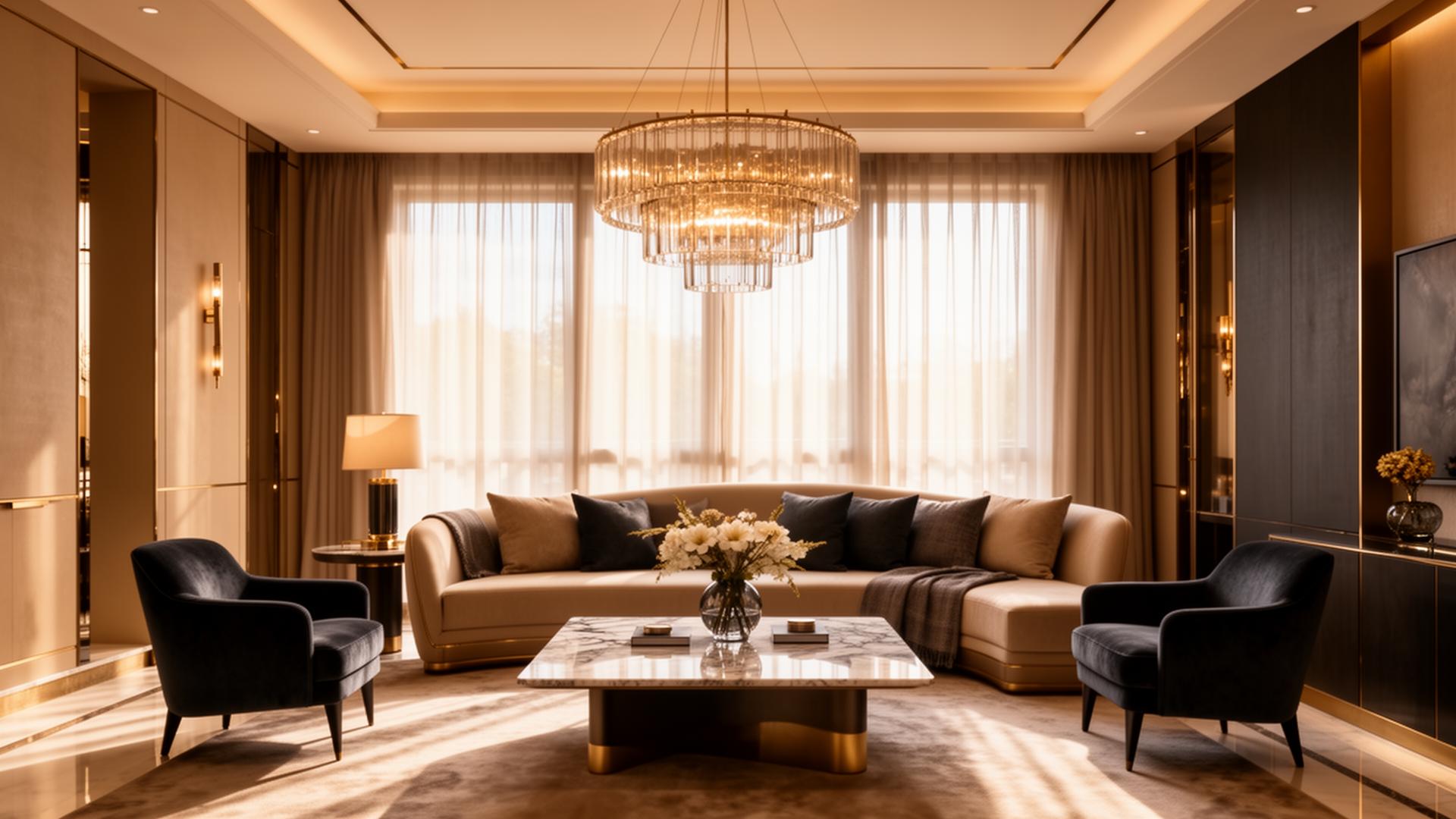 Luxury living room interior by KianHomes